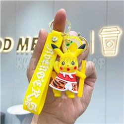 Брелок большой силиконовый с карабином ПИКАЧУ в ассортименте br_pikachu7, br_pikachu7