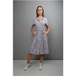 Mita ЖМ1038 серый_фон-горох, Платье