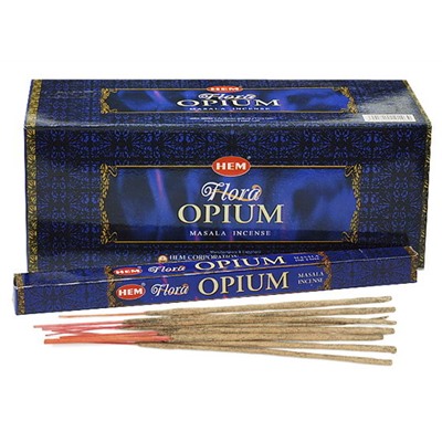 Hem Flora Masala Incense Sticks OPIUM (Масала благовония ОПИУМ, Хем), уп. 8 палочек.
