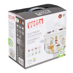 VETTA Кантри Кастрюля эмалированная, 18см, 2,0л, индукция