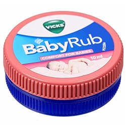 BABYRUB Comfort For Babies, Vicks (БЭЙБИРАБ бальзам детский, Викс), 10 мл.