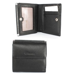 Кошелек женский натуральная кожа Cossroll-2202A-8848-2,  3отд,  6карм,  черный 254835