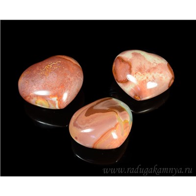 Сердце из полихромной яшмы 65*55*35мм