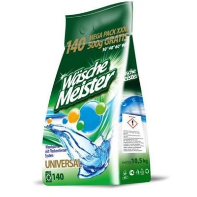 Универсальный стиральный порошок WASCHEMEISTER UNIVERSAL, 10,5 кг (полиэтилен)