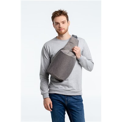 Рюкзак на одно плечо Tweed, серый