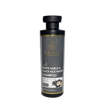 BLACK GARLIC & BLACK RICE WATER Shampoo, Vedik Essence (Шампунь ЧЕРНЫЙ ЧЕСНОК И ЧЕРНАЯ РИСОВАЯ ВОДА для укрепления и питания волос, Ведик Эссенс), 200 мл.