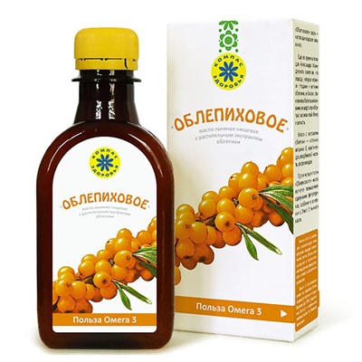 Масло льняное "Облепиховое", 200мл К 0325