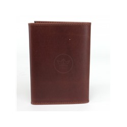 Обложка для паспорта Croco-П-402 (5 карм)  натуральная кожа коричневый тем пулл-ап (219)  236525