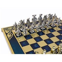 Шахматы с металлическими фигурами "Рококо" 450*450мм.