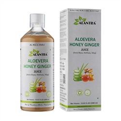 ALOEVERA HONEY GINGER Juice, Alantra (Аюрведический сок АЛОЭ ВЕРА МЁД и ИМБИРЬ повышение иммунитета, Алантра), 1000 мл.
