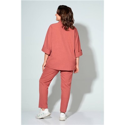 Liona Style 862 лосось, Брюки,  Блуза