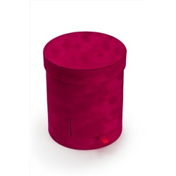 Коробка цилиндр, бархатная 17*20 см (SF-7435) красный