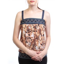 817-4 Топ в джинсовом стиле женский (65% хлопок, 35% эластан) размер свободный 42-44