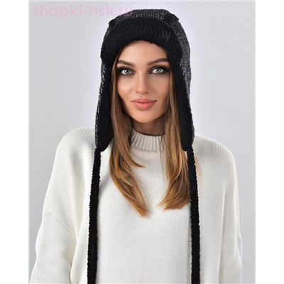 Мохер мульти МА квадрат Ушанка флис (56-58)