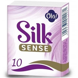 Платочки бум. OLA! SILK SENSE носовые 2-х слойные 10шт. АКЦИЯ! СКИДКА 10%