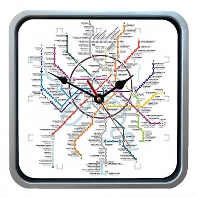 Часы настенные "Схема московского метро"