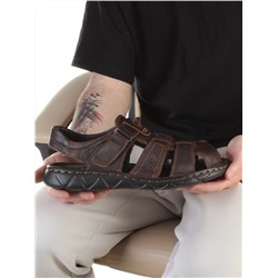 P2311-10 BROWN Сандалии мужские (натуральная кожа) размер