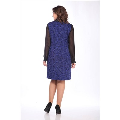 Lady Style Classic 990 черный_с_васильковым, Платье