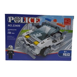 Конструктор Police 116дет. Полицейская техника 22*14см / коробка 23406