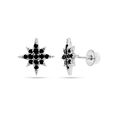 Серьги из серебра куб.циркон., ЛС31ч