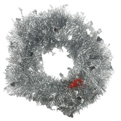 Мишура Серебро с Сердечками 2м  (выпис.по 10шт.) M-3