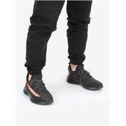 HA102-3 BLACK/ORANGE Кроссовки летние мужские (текстиль) размер
