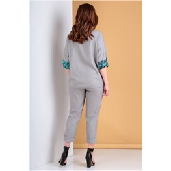 Liona Style 752 серый/бирюза, Брюки,  Блуза
