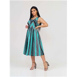 Сарафан женский Текс-Плюс, цвет черный зеленый