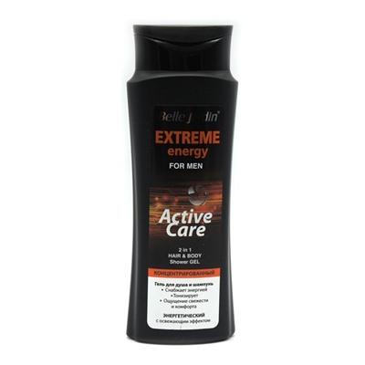 BELLE JARDIN MEN Гель+Шампунь Active care Extreme Energy 420мл