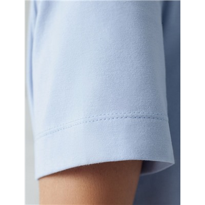 Футболка с принтом свободная эластичная из премиального хлопка