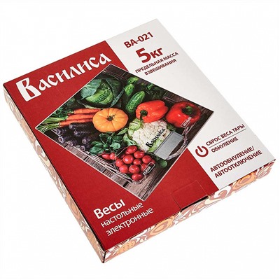 Весы электронные настольные 5 кг ВАСИЛИСА ВА-021 "Вита микс"