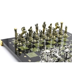 Шахматы подарочные с металлическими фигурами "Посейдон", 300*300мм