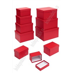 Коробки прямоугольные 10 в 1, 31*26*17 см (SF-7184) красный