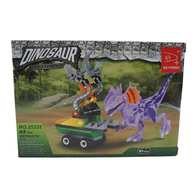 Конструктор Dinosaur 83дет. Динозавр 18*13см / коробка 25335