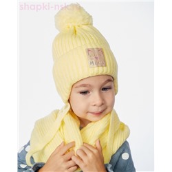 22-47-F Комплект для девочки (шапка+снуд) (50-52)