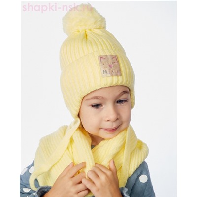 22-47-F Комплект для девочки (шапка+снуд) (50-52)