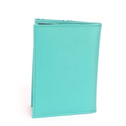 Обложка для авто+паспорт-Croco-ВП-106 натуральная кожа бирюза кайман/бирюза флотер (72/110)  250188