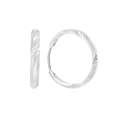 Серьги из серебра без вставки, ТРКШ-1-2,0 а/г