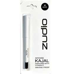 INTENSE KAJAL Enriched with Vitamin E, Smudge Proof, Z. BLACK, Zudio (Каджал в карандаше, цвет ЧЁРНЫЙ, обогащенный витамином Е, устойчивый к смазыванию, Зудио), 1 шт. (0,3 г.)