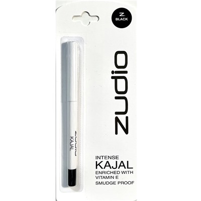 INTENSE KAJAL Enriched with Vitamin E, Smudge Proof, Z. BLACK, Zudio (Каджал в карандаше, цвет ЧЁРНЫЙ, обогащенный витамином Е, устойчивый к смазыванию, Зудио), 1 шт. (0,3 г.)