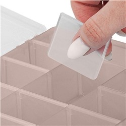 Органайзер для мелочей Keeplex Fiori с разделителями L 20х20х4,5 см KL401610005 бежевый топаз