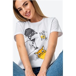 Женская хлопковая футболка Happyfox