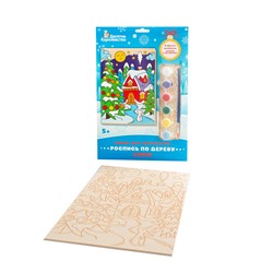 Роспись по дереву «Зима»