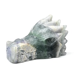 Фигурка из флюорита "Голова дракона" 110*66*59мм, 685г.