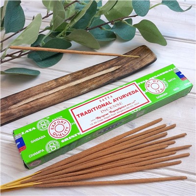 TRADITIONAL AYURVEDA Incense, Satya (Благовония ТРАДИЦИОННАЯ АЮРВЕДА, Сатья), 15 г.