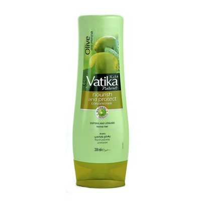 Vatika OLIVE AND HENNA Nourish And Protect Conditioner, Dabur (Ватика ОЛИВКА И ХНА Кондиционер ПИТАНИЕ И ЗАЩИТА для нормальных волос, Дабур), 200 мл.