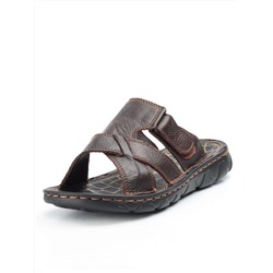 P2321-10 BROWN Тапочки мужские (натуральная кожа) размер
