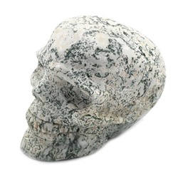 Фигурка из агата мохового "Череп" 97*65*78мм, 591г