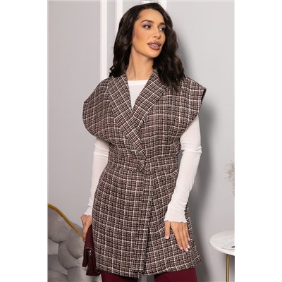 Жилет костюмный из твида Жюлли (кофе) Б14489-4М