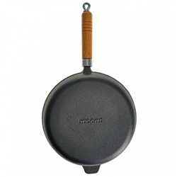 Сковорода чугунная 24 см со съемной деревянной ручкой WEBBER BE-4540/24